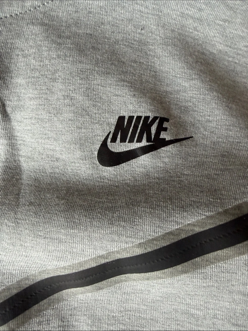 Nike Boys Grey Hoodie Jacket with Black Trim Nike tech